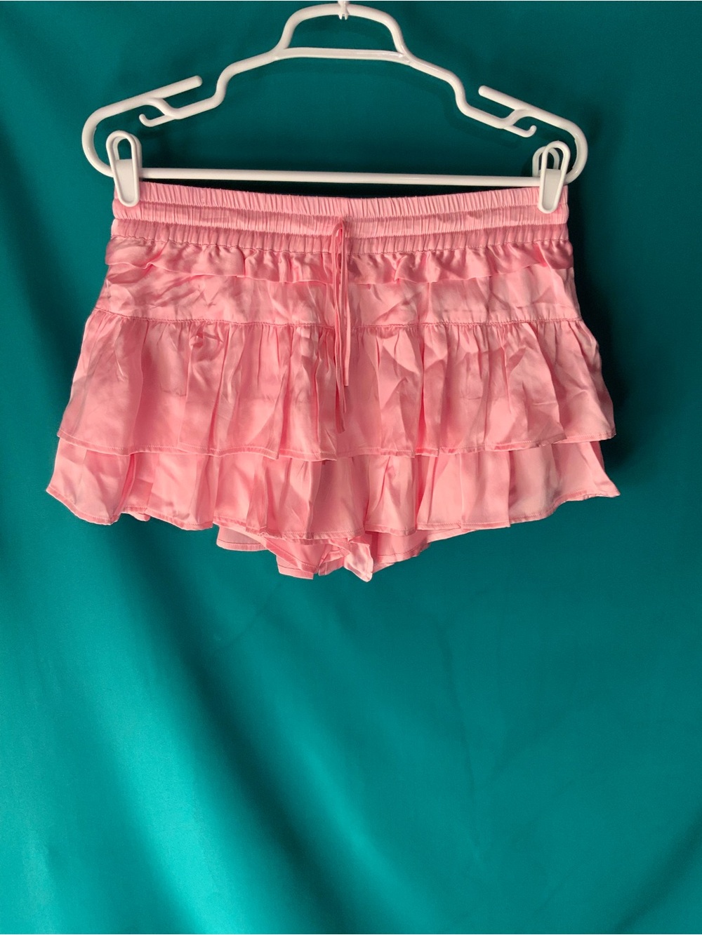 SHUG!, LALA RUFFLED SKORT TIERED SILHOUETTE, BUILT IN SHORTS, ELASTIC WAISTBAND